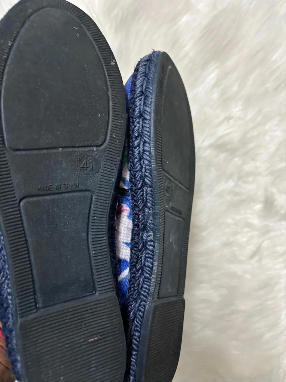 Blue Floral Espadrille Slip-Ons‎